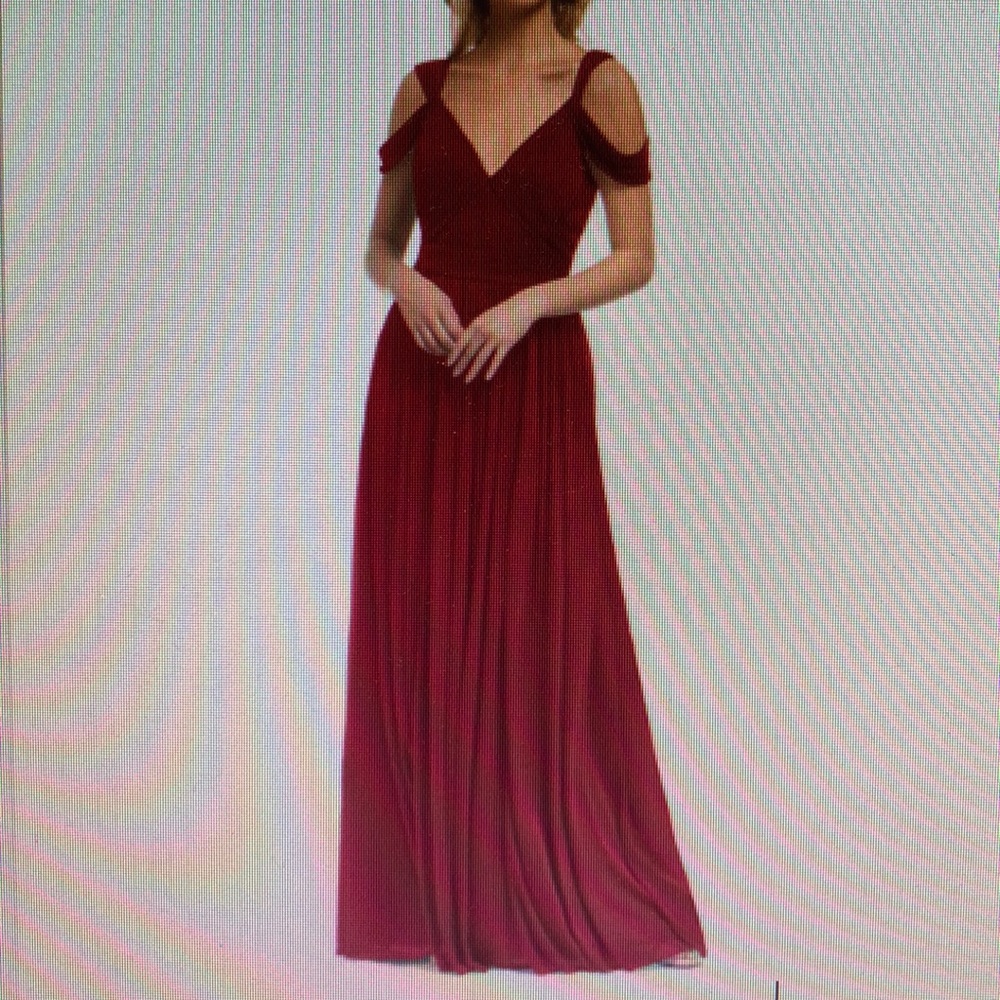 Azazie Calla Burgandy - Brand New. Size 8